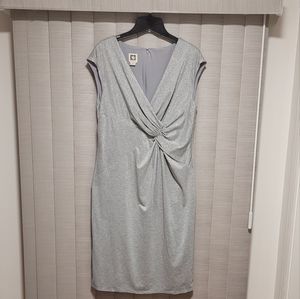 EUC /  Anne Klein Metallic Silver Dress